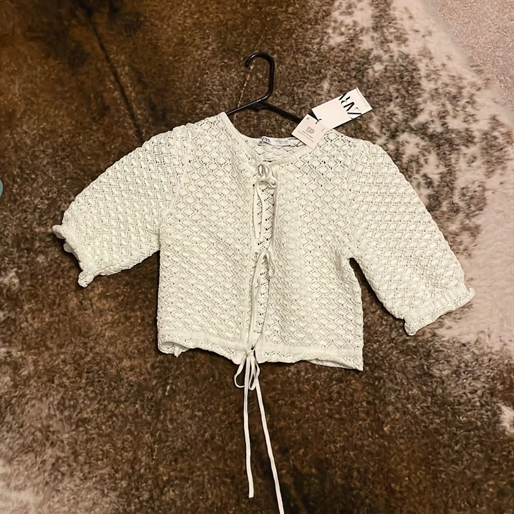 ZARA Tie Front Cardigan
